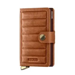 Кошелек Secrid Premium RFID Miniwallet Emboss Lines - коньяк