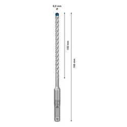 Wiertło udarowe 6x100x165mm, 50szt. Bosch EXPERT SDS plus-7X