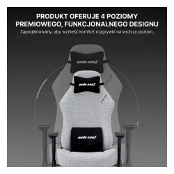 Fotel Anda Seat Luna L Pink Fabric Gamingowy do 100kg Tkanina Różowy