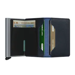 Slimwallet Secrid Saffiano-donanma'nın Küçük RFID Cüzdanı