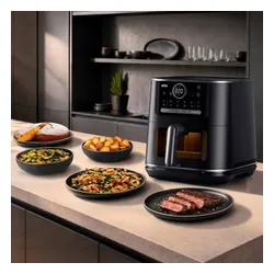 Air Fryer Frytkownica beztłuszczowa BRAUN MultiFry 7 HF7076BK 8l z okienkiem do obserwacji postępów gotowania