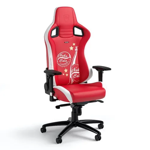 Fotel Noblechairs EPIC Fallout Nuke Cola Edition Gamingowy do 120kg Skóra ECO Czerwono-biały