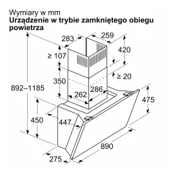 Okap Bosch Serie 8 DWK91LT20 Biały