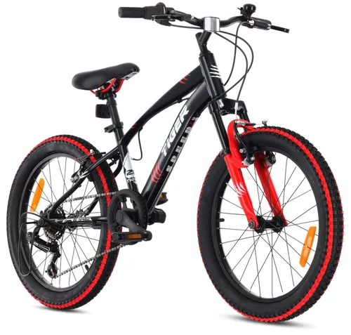 Rower dziecięcy SUN BABY Tiger Bike 20 cali dla chłopca Czarno-czerwony