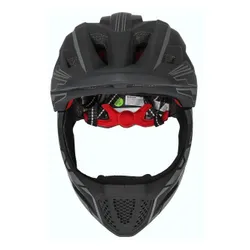 Kask rowerowy WOZINSKY HT-27S Szary Full Face dla Dzieci z odkręcaną szczęką i lampką (rozmiar uniwersalny)