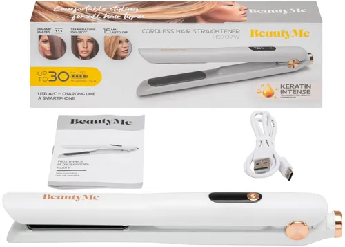 Prostownica bezprzewodowa BEAUTYME HS707W Biały 180 stopni