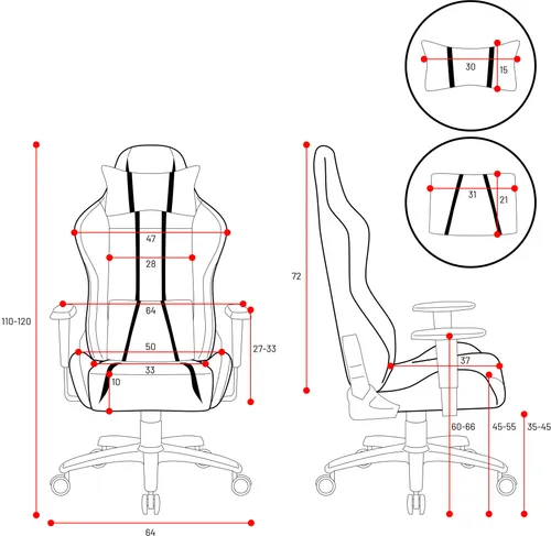 Fotel DIABLO CHAIRS X-One 2.0 Small Biało-czarny