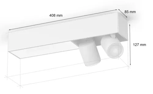 Oświetlenie punktowe Philips Hue White and Color Ambiance Centris 2 Biały