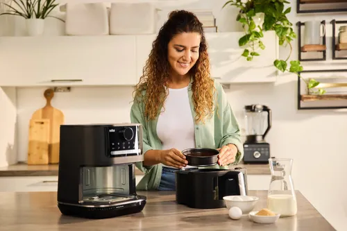Air Fryer Frytkownica beztłuszczowa BRAUN MultiFry 5 HF5075IBK 6l z okienkiem do obserwacji postępów gotowania