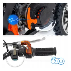 Cross spalinowy dla dzieci 49CC motocykl na akumulator e-start LED 35km/h
