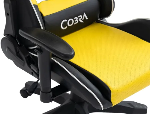 Fotel Cobra Rebel CR201 Gamingowy do 130kg Skóra ECO Żółto-czarny