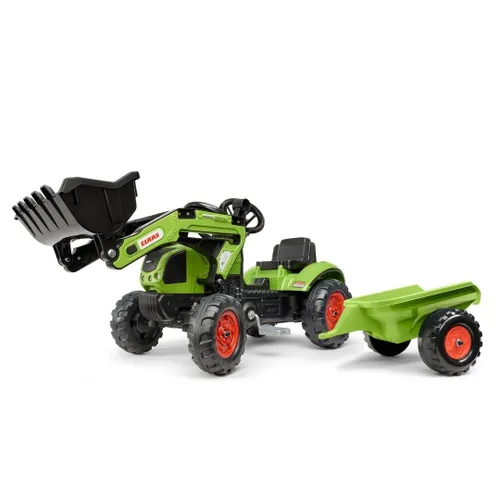 Falk Traktor Na Pedały Z Ładowarką I Przyczepą Claas 2-5 Lat