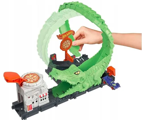 Hot Wheels Zestaw tematyczny pętla krokodyla