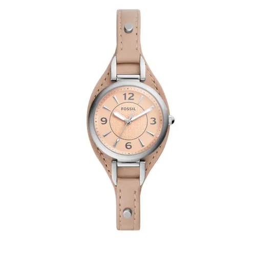 Fossil Carlie Mini ES5213 Beige / Gümüş Saat