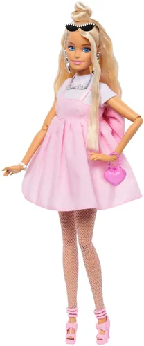 Lalka Barbie Deluxe Style Różowa sukienka z dużą kokardą HYV27