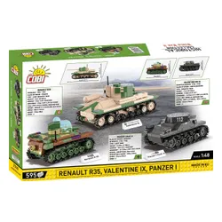 Cobi Klocki Klocki Renault R35 - Valentine IX - Panzer I