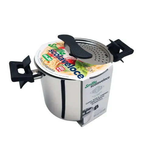 Garnek do gotowania makaronu ze stali nierdzewnej z pokrywką DUSPAGHI 5 l