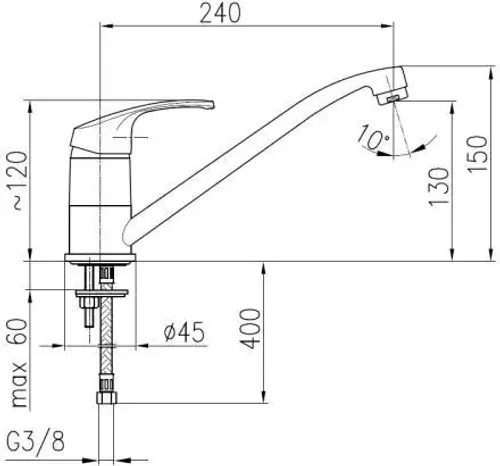 Bateria KFA Armatura Arura Krzem 4213-915-00 Chrom Mosiądz