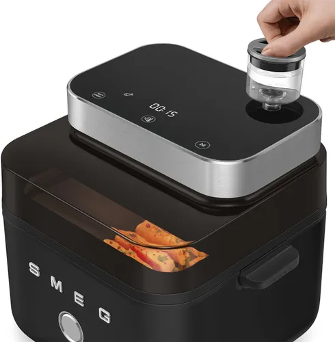 Air Fryer Frytkownica beztłuszczowa SMEG AFC01BLMEU 7l z okienkiem do obserwacji postępów gotowania