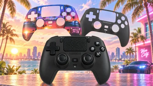 Pad FroggieX FX-P5-GP3-B Vibe City Edition do PC, PlayStation 5, Android, iOS Bezprzewodowy Czarny