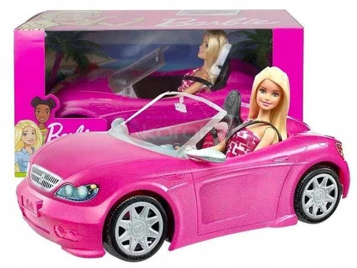 BARBIE AUTO LUKSUSOWY KABRIOLET SAMOCHÓD DLA LALEK Barbie zestaw z lalką DJR55