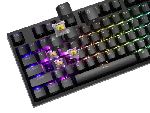 Klawiatura mechaniczna Genesis Thor 404 US RGB Gateron Yellow Pro Czarny
