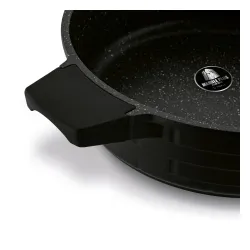 Patelnia nieprzywierająca z dwoma uchwytami i pokrywką STARKE PRO BRICK MARBLE 28 cm