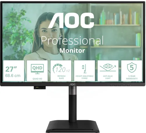 Monitor AOC Q27P4U 27" 2560x1440px IPS 120Hz 4 ms [GTG]