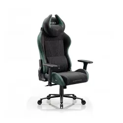Fotel Diablo Chairs X-Horn 2.0 Normal Size Forest Green Gamingowy do 140kg Tkanina Czarno-Zielony