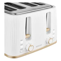 Toster Sencor STS 7540WH Ruszt do bułek Rozmrażanie 1860W