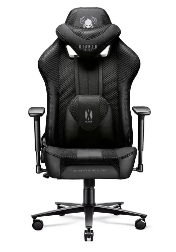 Fotel Diablo Chairs X-Player 2.0 Normal Size Gamingowy do 160kg Skóra ECO Tkanina Czarny