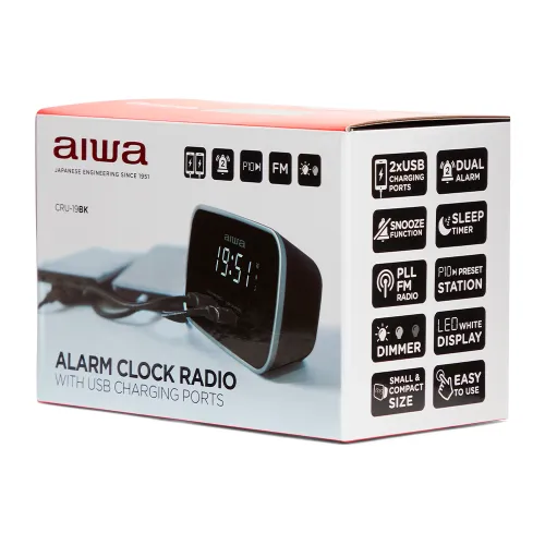 Radiobudzik Aiwa CRU-19BK Czarny
