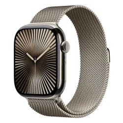 Apple Watch Series 10 GPS + Cellular koperta 46mm tytan naturalny bransoleta mediolańska naturalna M/L