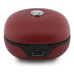 Słuchawki dokanałowe BMW Leather Metal Logo ANC Czerwony