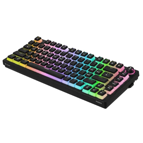 Klawiatura mechaniczna Savio Phenix Gateron Yellow Pro Pudding Czarny