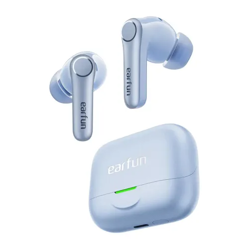 Słuchawki bezprzewodowe Earfun Air Pro 4+ ANC Dokanałowe Bluetooth 6.0 Funkcje AI Niebieski