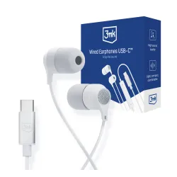 Słuchawki przewodowe 3mk Wired Earphones USB-C Biały
