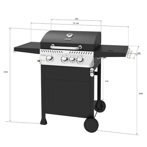 Grill gazowy VELACO APOLLO-B Czarny