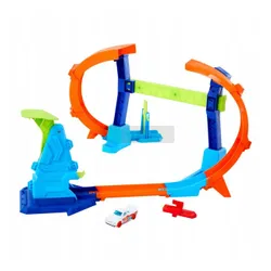 HOT WHEELS STUNT TRACKS ZESTAW Mistrzowski skok na pętli + autko, zestaw +4 JFH36