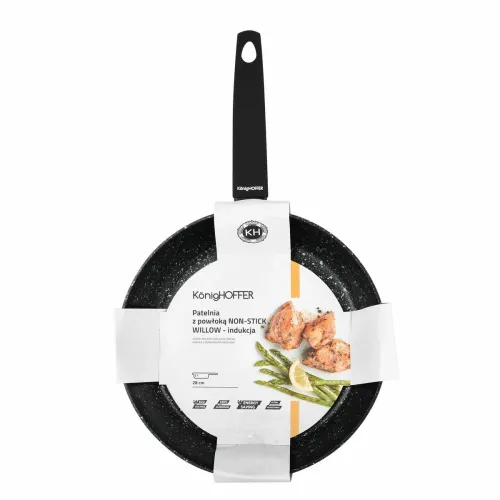 Patelnia nieprzywierająca z powłoką marmurową na indukcję Konighoffer Willow 28 cm
