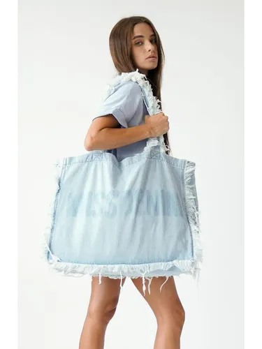 MissDenim Baby Blue Ripped Bag