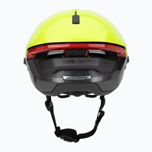 Kask rowerowy z kierunkowskazami ABUS Hyp-e Ace signal yellow