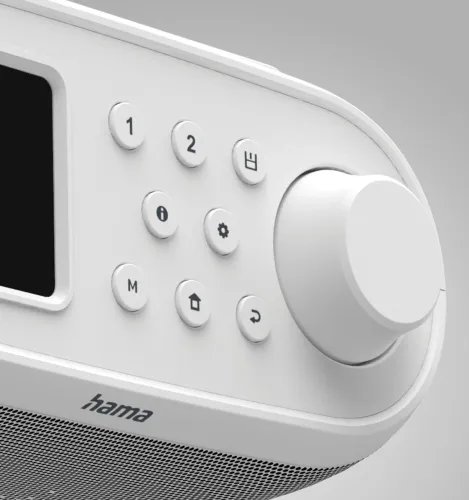Radioodbiornik Hama DIR400 Radio FM, DAB, Internetowe Wi-Fi Bluetooth Biało-szary
