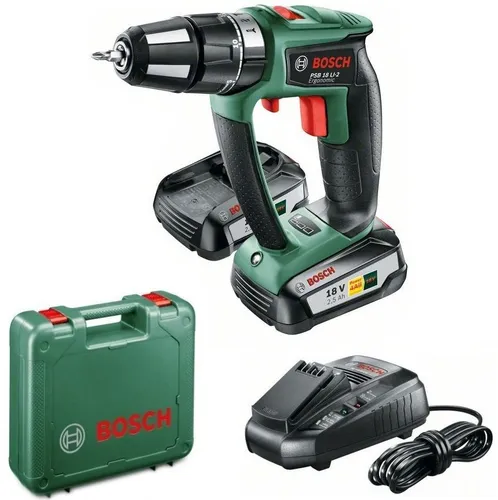 Дрель-шуруповерт аккумуляторная Bosch PSB 18 LI-2 Ergonomic 2x2. 5Ah