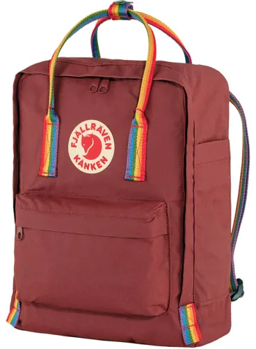 Fjallraven Kanken Gökkuşağı-öküz kırmızı sırt çantası / gökkuşağı deseni