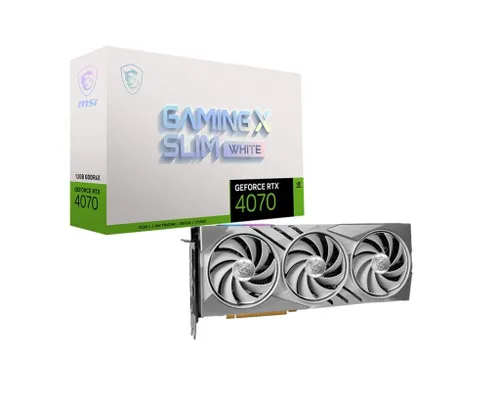 Karta graficzna MSI GeForce RTX 4070 Gaming X Slim White 12GB GDDR6X 192bit DLSS