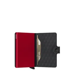 Mini Portfel Secrid Miniwallet Optical - black / red