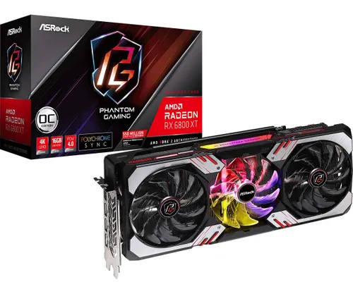 Karta graficzna ASrock Radeon RX 6800 XT Phantom Gaming OC 16GB GDDR6 256bit FSR