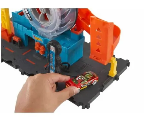 Mattel Hot Wheels City Wyścigowy warsztat opon zestaw HDP02