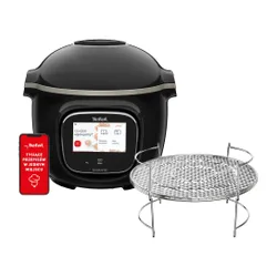 Multicooker TEFAL Cook4Me Touch CY9128 (Wi-Fi) z możliwością funkcjonalności AirFryera, oraz dostępem do ponad 1000 darmowych przepisów + Ruszt TEFAL XA60AD10 do Cook4me